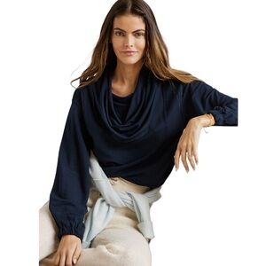 Anthropologie Slouchy Cowl Neck Top XS